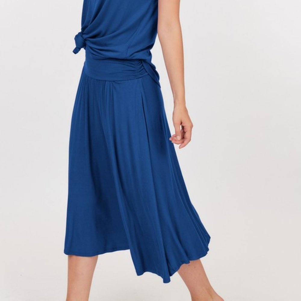 Midi Skirt With Pockets - Royal Blue
